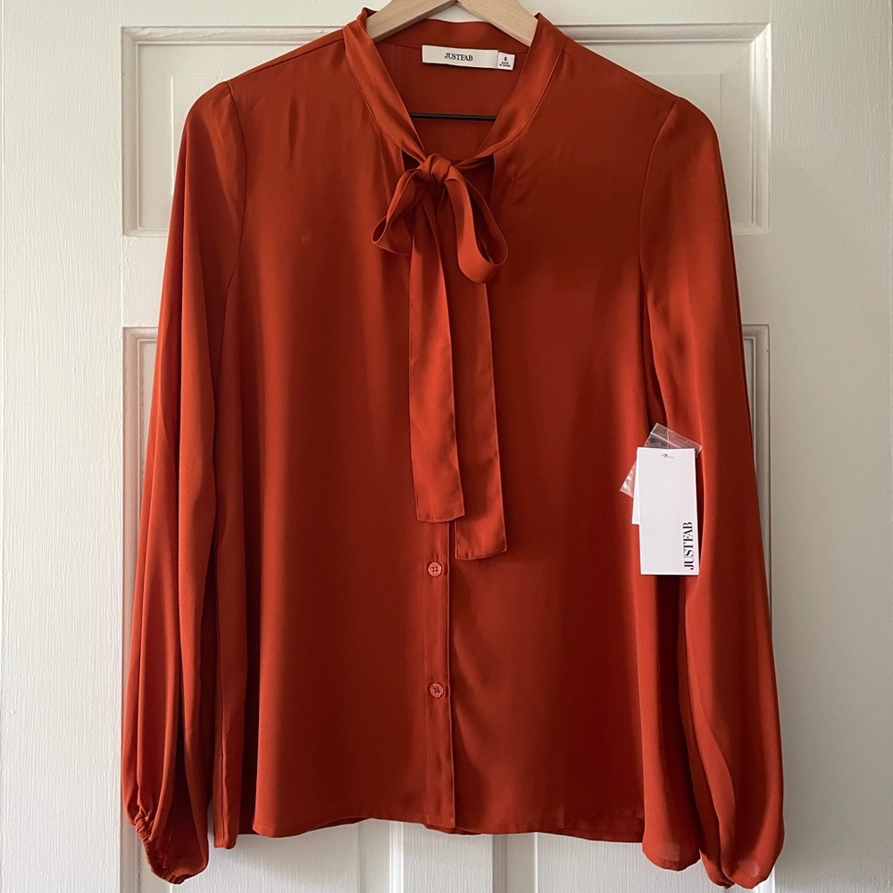 Tie Neck Blouse Potter’s Clay